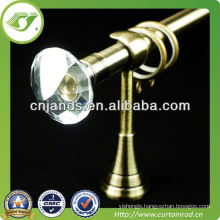 fancy glass finial extendable shower curtain rod